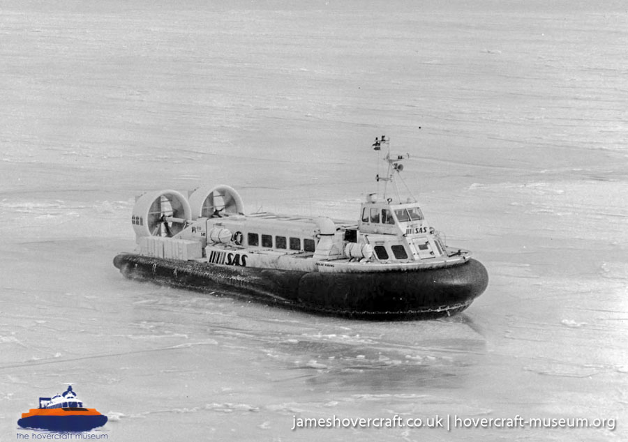 AP1-88 hovercraft with the Scandinavian company SAS -  (credit: The <a href='http://www.hovercraft-museum.org/' target='_blank'>Hovercraft Museum Trust</a>).
